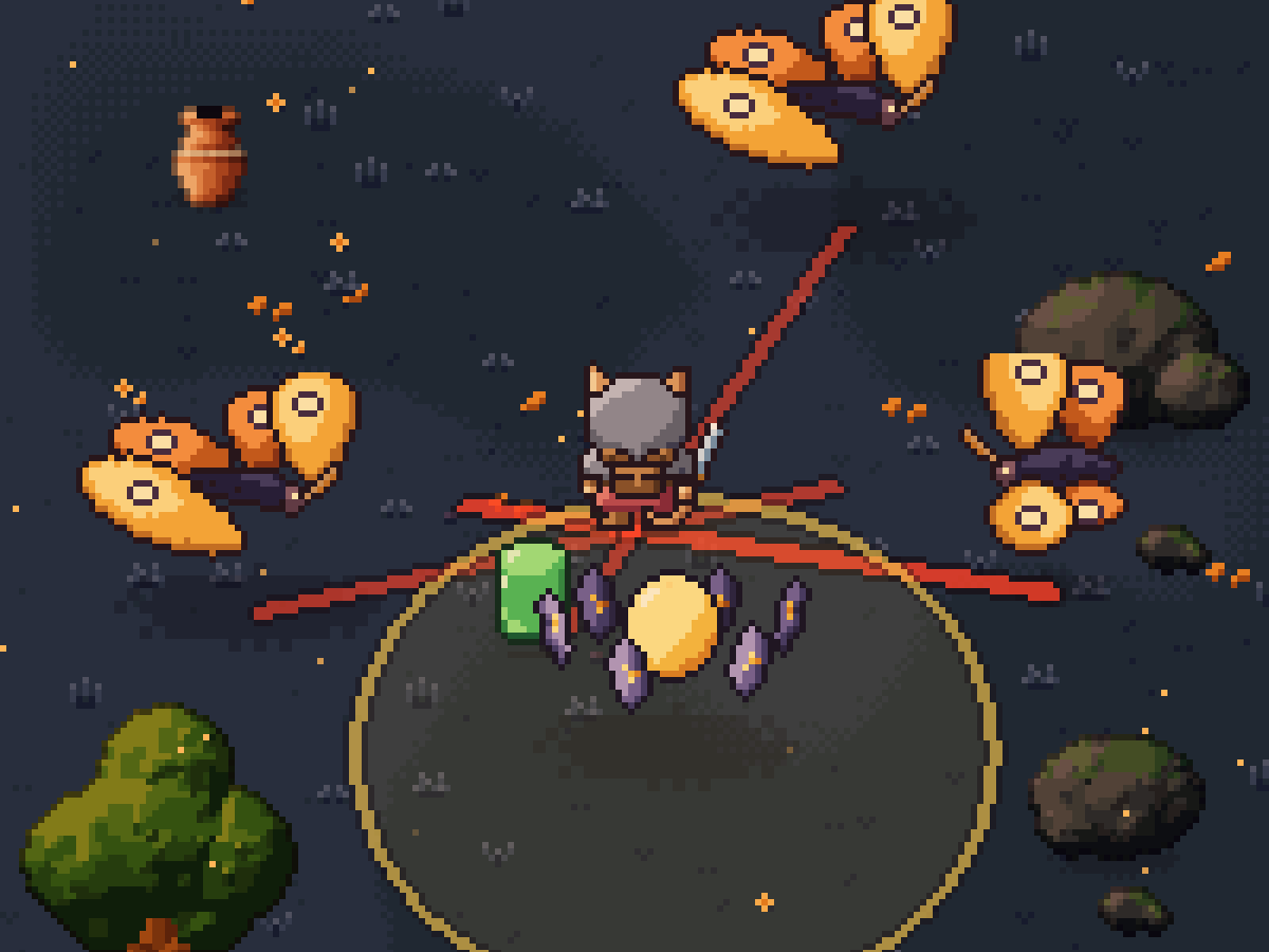 The same fight in pixel art