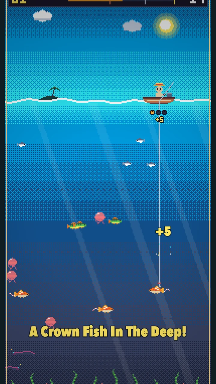 The fishing pastime in pixel art